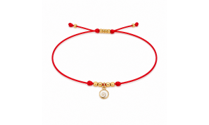 Bracelet cordon rouge avec...