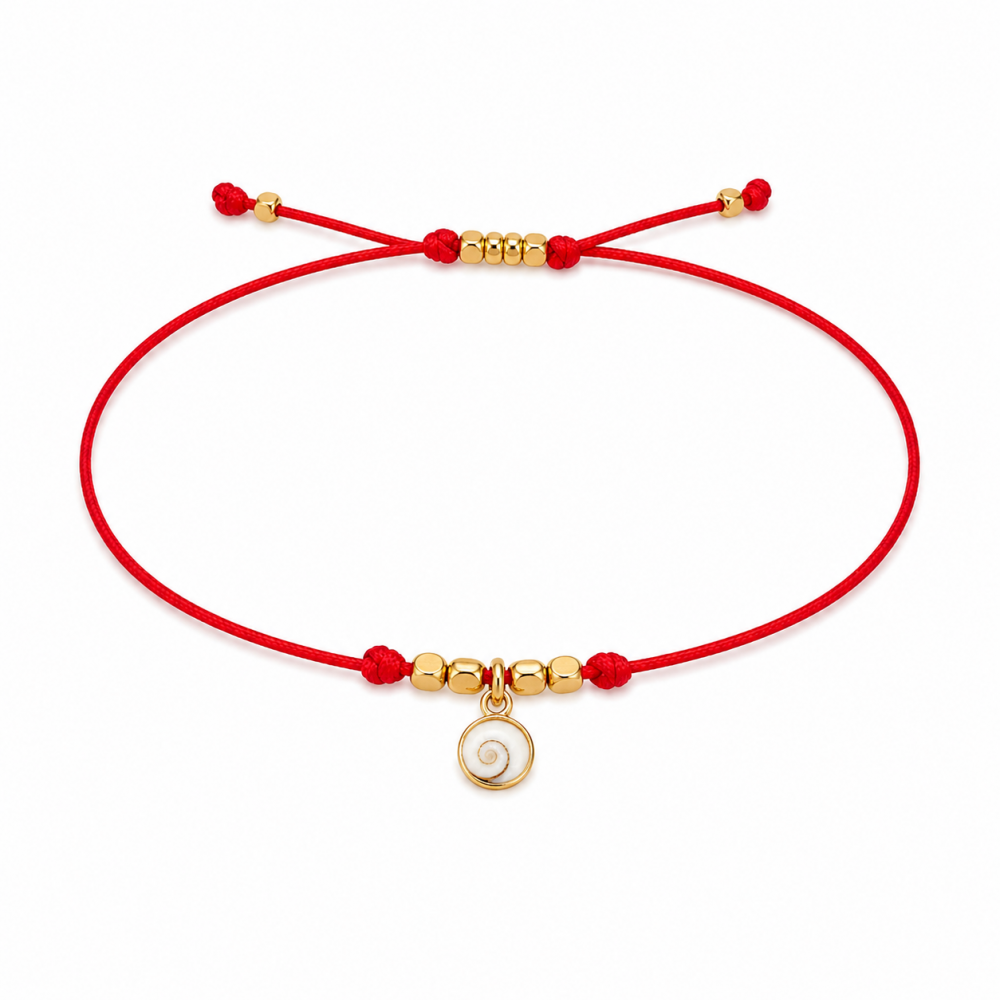 Bracelet cordon rouge avec œil de Ste-Lucie - POCHPOSBC123MEDIR