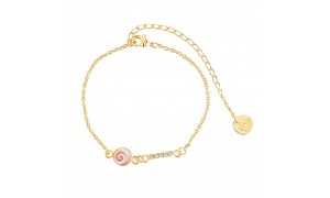 Bracelet acier inoxydable doré œil de Ste-Lucie