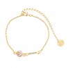 Bracelet acier inoxydable doré œil de Ste-Lucie