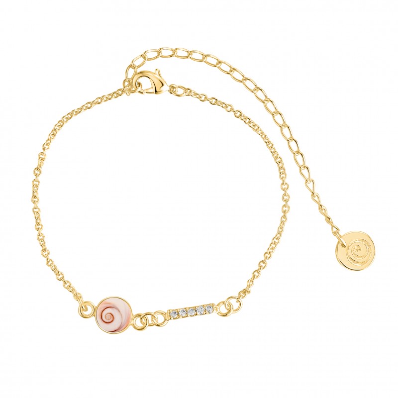 Bracelet acier inoxydable doré œil de Ste-Lucie