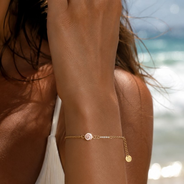 Bracelet acier doré œil de Ste Lucie - POSBC5005ACMEDI