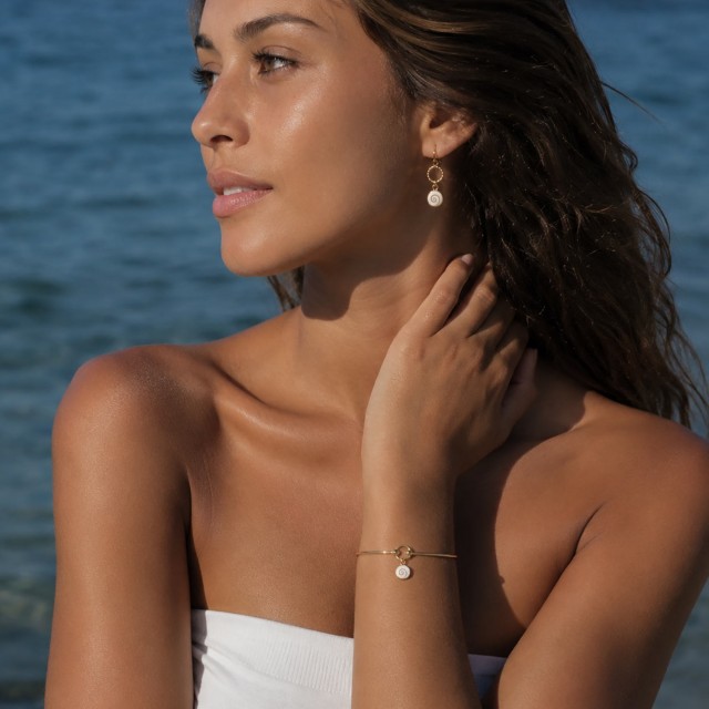 Bracelet Œil de Ste Lucie doré fermoir rond POSBC003ACMEDI