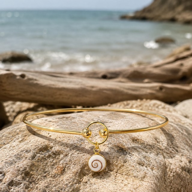 Bracelet Œil de Ste Lucie doré fermoir rond POSBC003ACMEDI