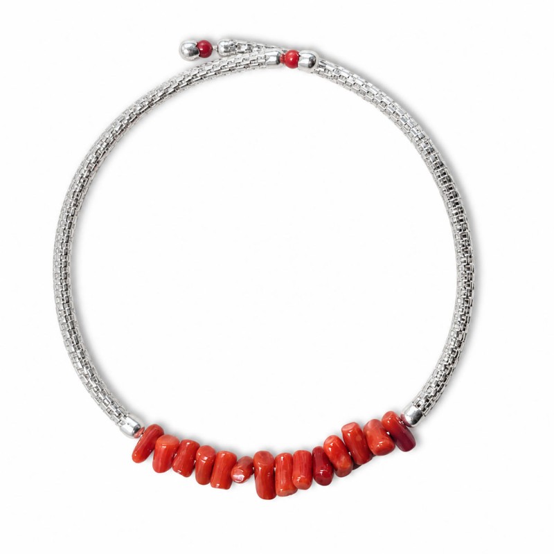 Bracelet corail de Méditerranée ajustable