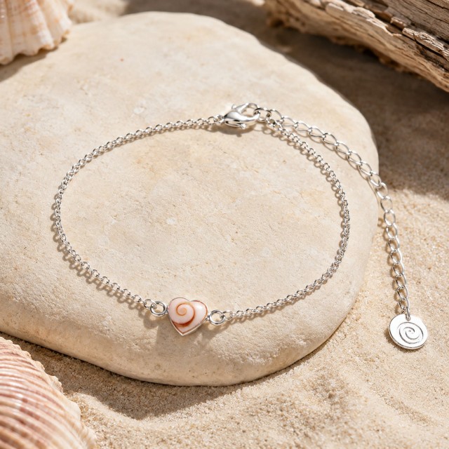 Bracelet cœur Œil de Sainte-Lucie acier SBC5008ACMEDI