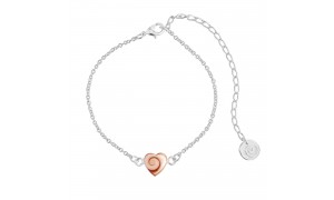 Bracelet cœur Œil de Sainte-Lucie acier SBC5008ACMEDI
