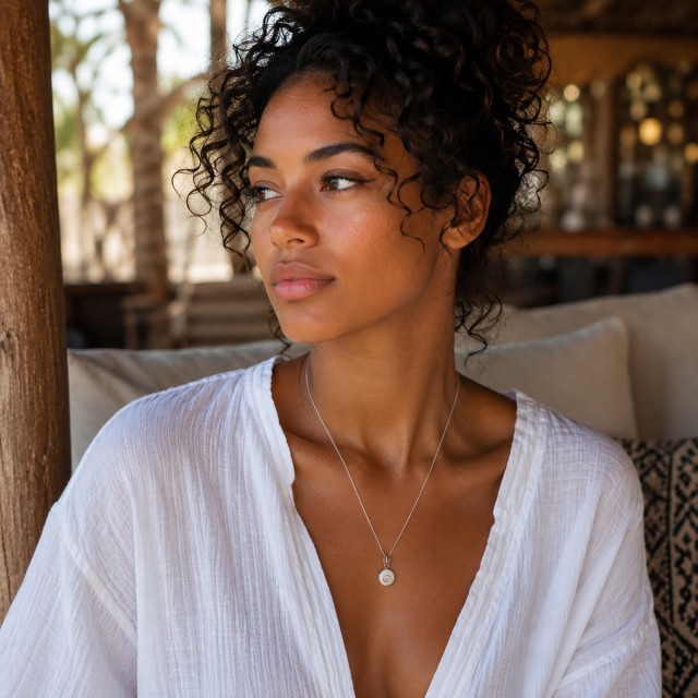 Collier œil Sainte-Lucie acier BTLEGEND001ACMEDI