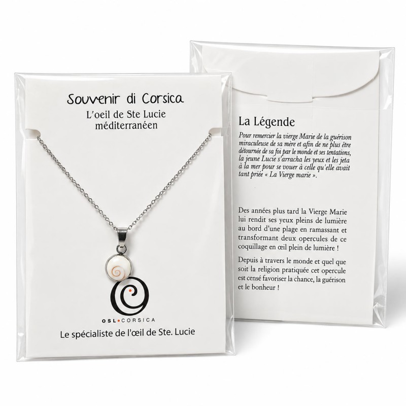 Collier œil Sainte-Lucie acier BTLEGEND001ACMEDI