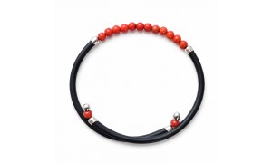 Bracelet corail rouge argent 925 BR00005