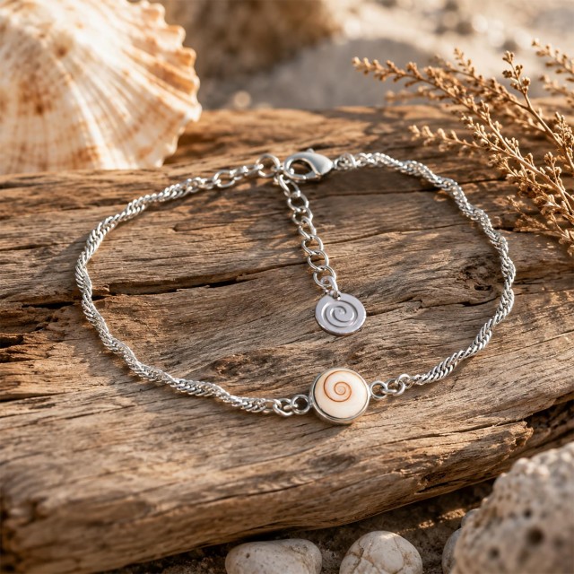 Bracelet œil de Sainte-Lucie acier SBC016ACMEDI