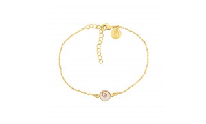 Bracelet acier PVD or Œil...
