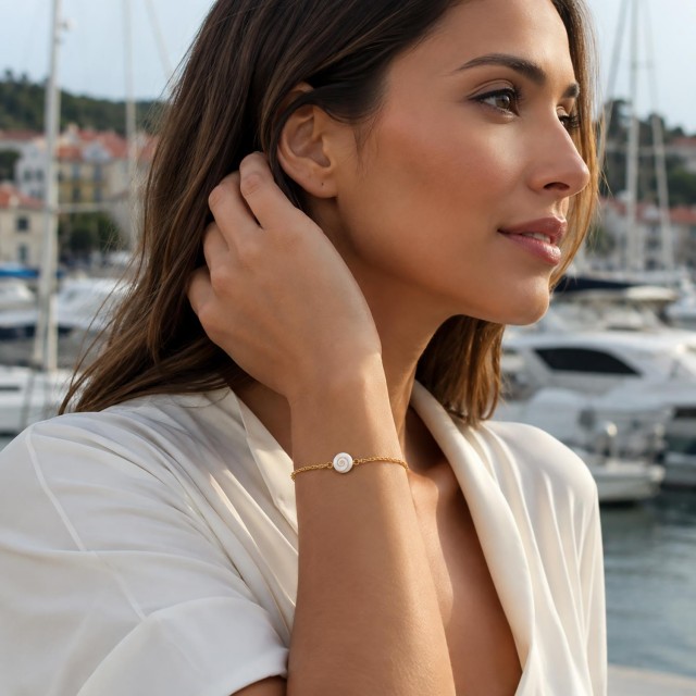 Bracelet acier doré Œil Ste-Lucie POSBC016ACMEDI
