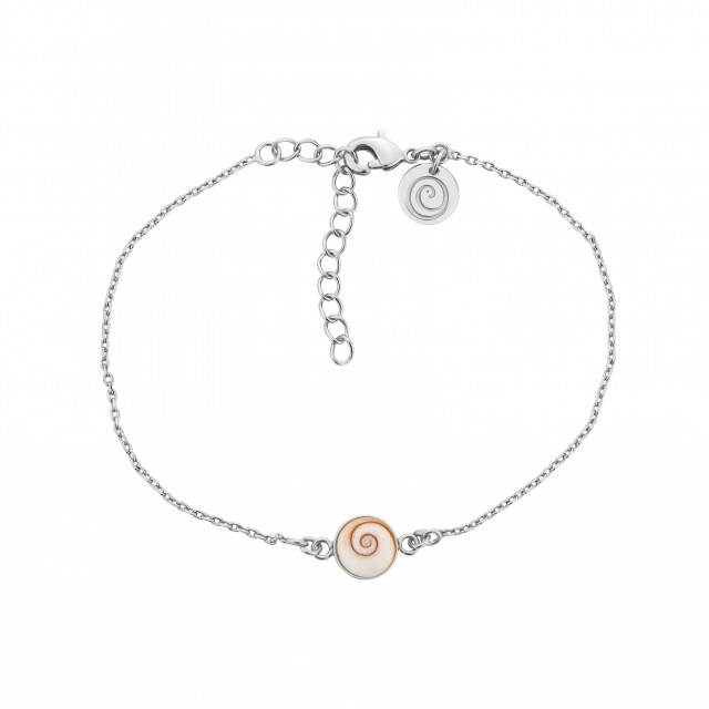 Bracelet chaine argent et oeil de sainte lucie méditerranéen
