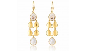 Boucles acier PVD or Œil Ste-Lucie – POSEC022ACMEDI