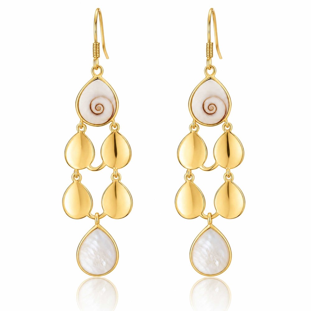 Boucles acier PVD or Œil Ste-Lucie – POSEC022ACMEDI