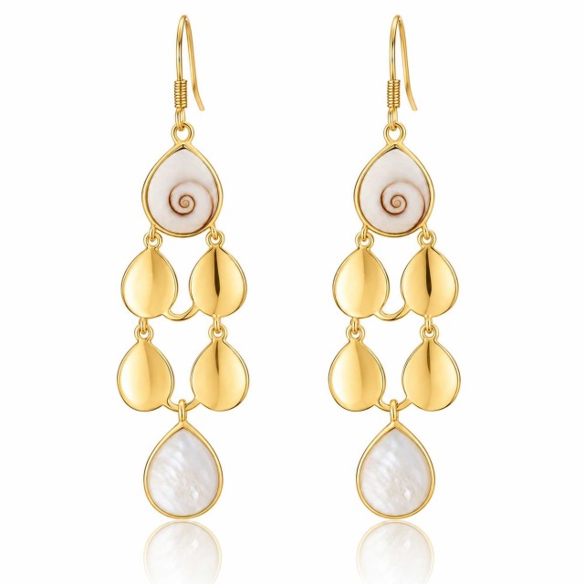 Boucles acier PVD or Œil Ste-Lucie – POSEC022ACMEDI