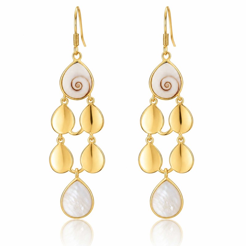 Boucles acier PVD or Œil Ste-Lucie – POSEC022ACMEDI