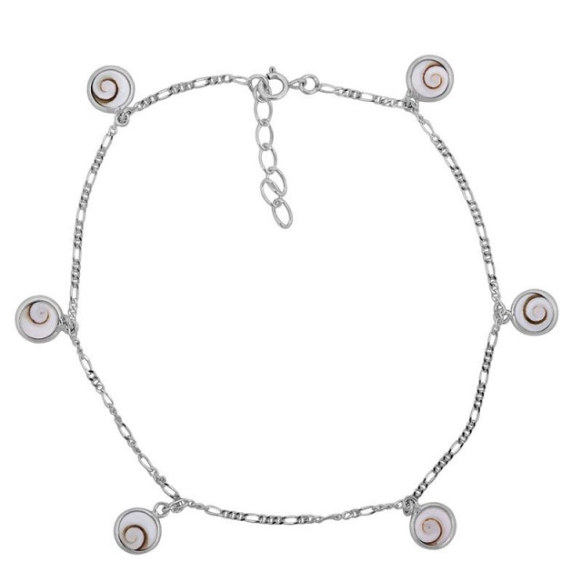 chaine de cheville en argent