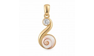 Pendentif acier doré Œil de Ste-Lucie POSPC5004ACMEDI