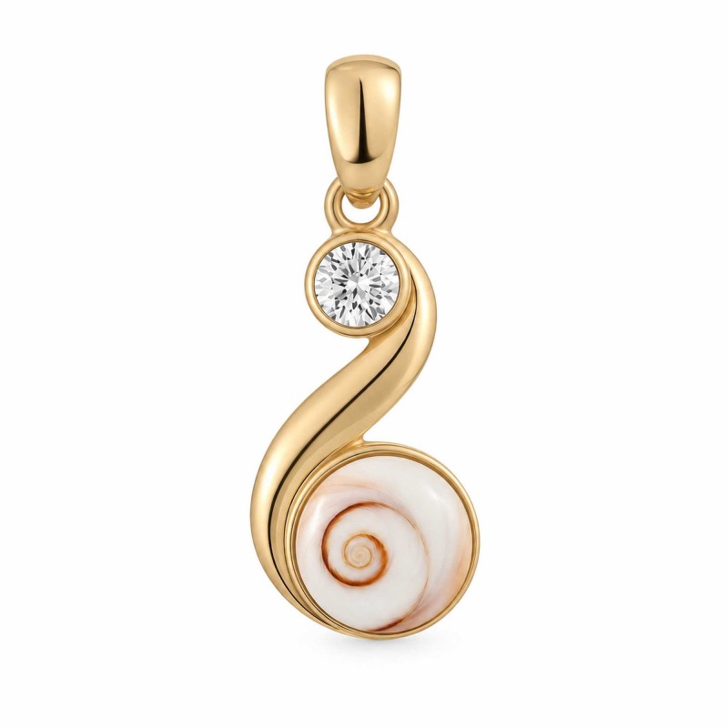 Pendentif acier doré Œil de Ste-Lucie POSPC5004ACMEDI