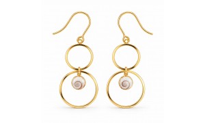 Boucles acier doré Œil Ste-Lucie POSEC5011ACMEDI