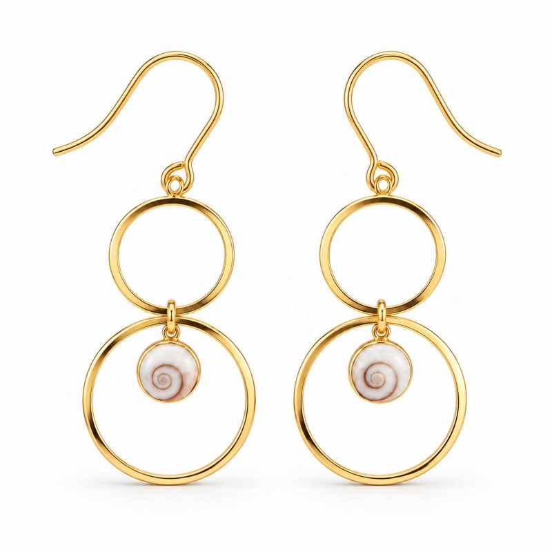 Boucles acier doré Œil Ste-Lucie POSEC5011ACMEDI