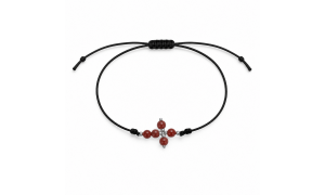Bracelet croix argent 925 & corail – VBR053