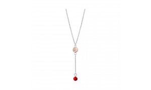 Collier acier Œil Ste-Lucie corail COLLIER1001ACMEDI
