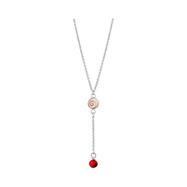 Collier acier Œil Ste-Lucie corail COLLIER1001ACMEDI