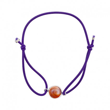 Bracelet violet oeil de sainte lucie méditerranéen