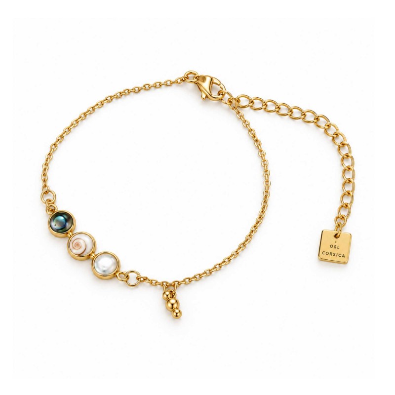 Bracelet doré Œil Ste-Lucie nacre POSBC5011ACMEDI