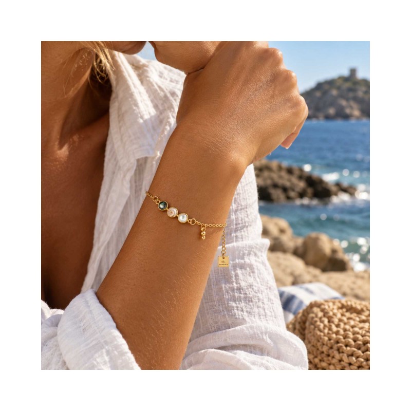 Bracelet doré Œil Ste-Lucie nacre POSBC5011ACMEDI
