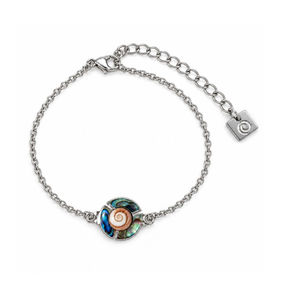 Bracelet œil Ste-Lucie abalone acier SBC5010ACMEDI