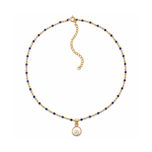 Collier œil Sainte-Lucie plaqué or POCOLLIER001MEDI