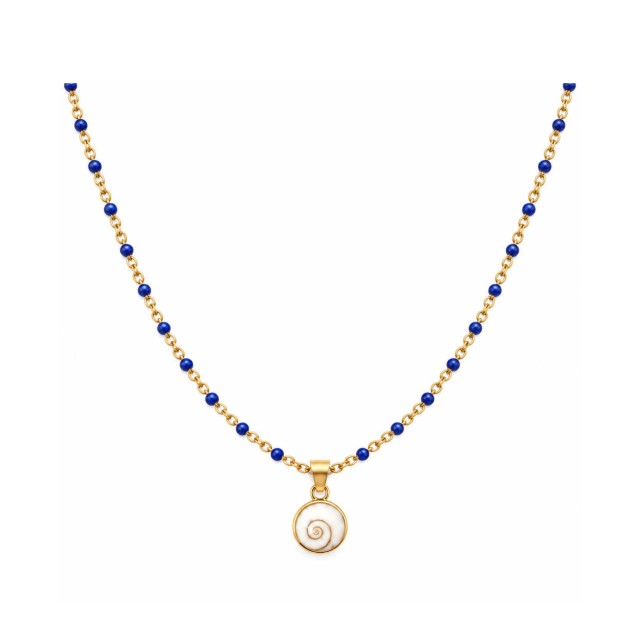 Collier œil Sainte-Lucie plaqué or POCOLLIER001MEDI