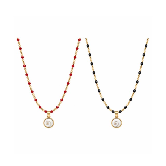 Collier œil Sainte-Lucie plaqué or POCOLLIER001MEDI