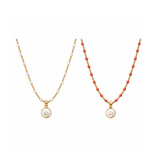 Collier œil Sainte-Lucie plaqué or POCOLLIER001MEDI