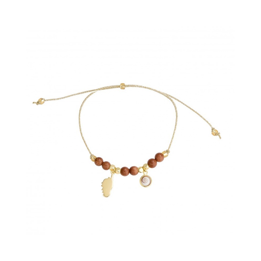 Bracelet doré œil de Sainte-Lucie POSBC089MEDI