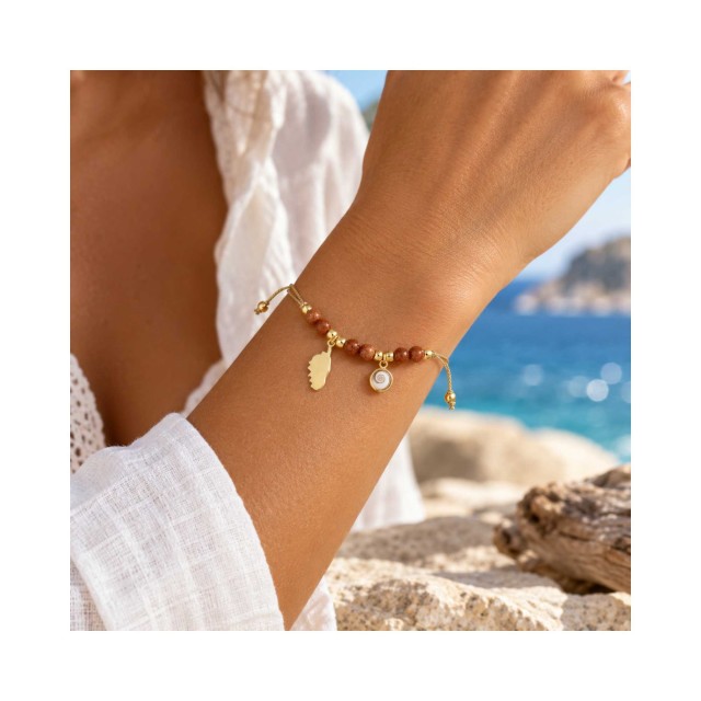 Bracelet doré œil de Sainte-Lucie POSBC089MEDI