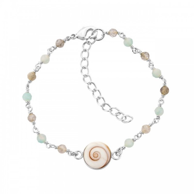 Bracelet œil de Ste Lucie et pierres SBC235COR