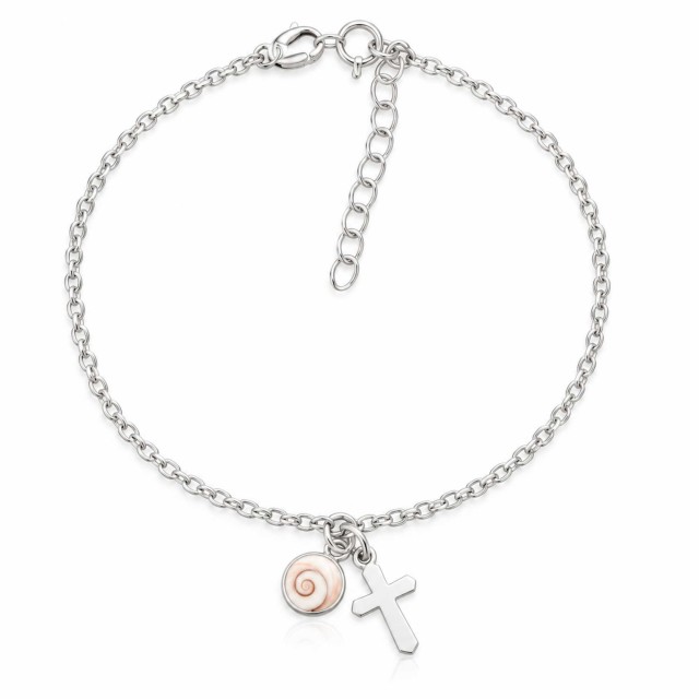 Bracelet argent Œil de Ste-Lucie et croix - SBC214MEDI-arg