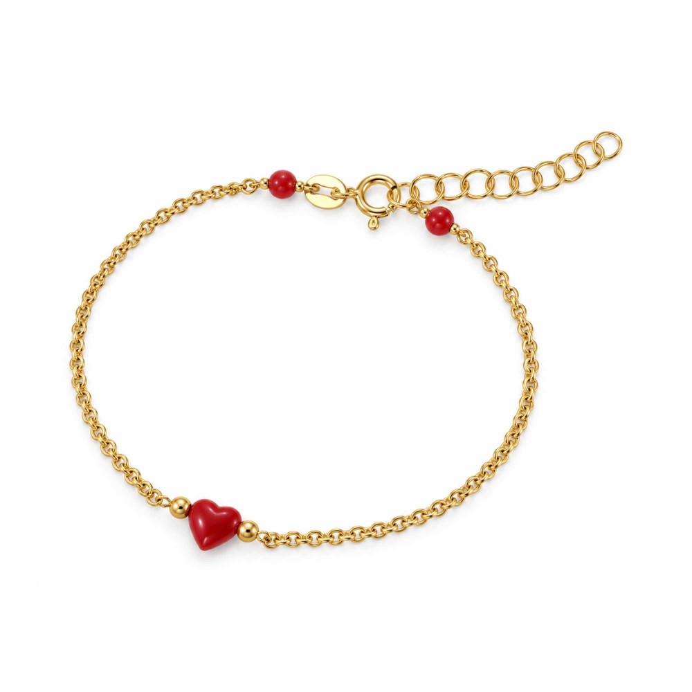Bracelet cœur corail BR00076