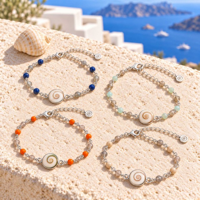 Bracelet œil de Ste Lucie et pierres SBC235MEDI