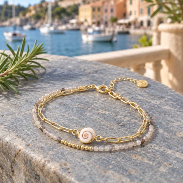 Bracelet œil de ste Lucie doré POSBC248MEDI