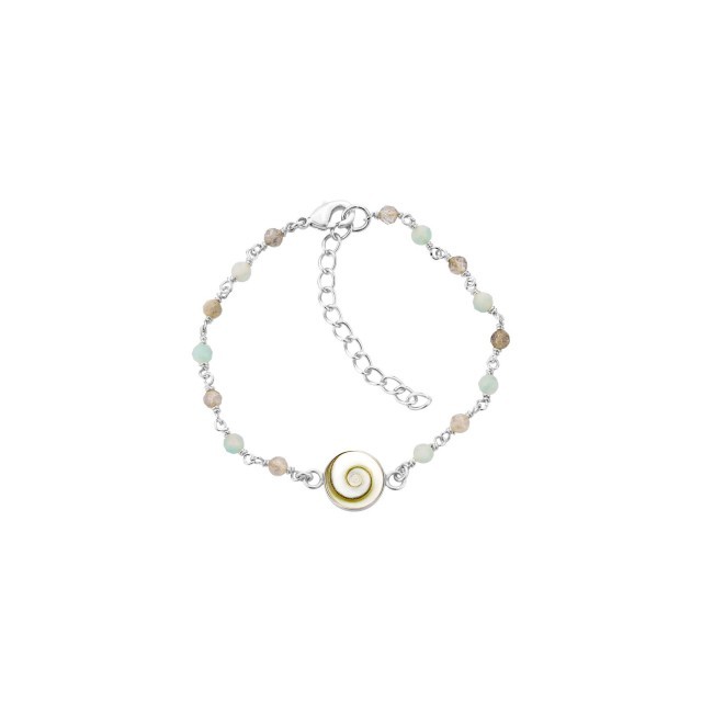 Bracelet œil de Ste Lucie et pierres SBC235