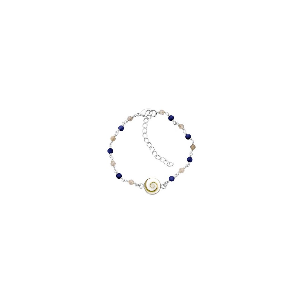 Bracelet œil de Ste Lucie et pierres SBC235