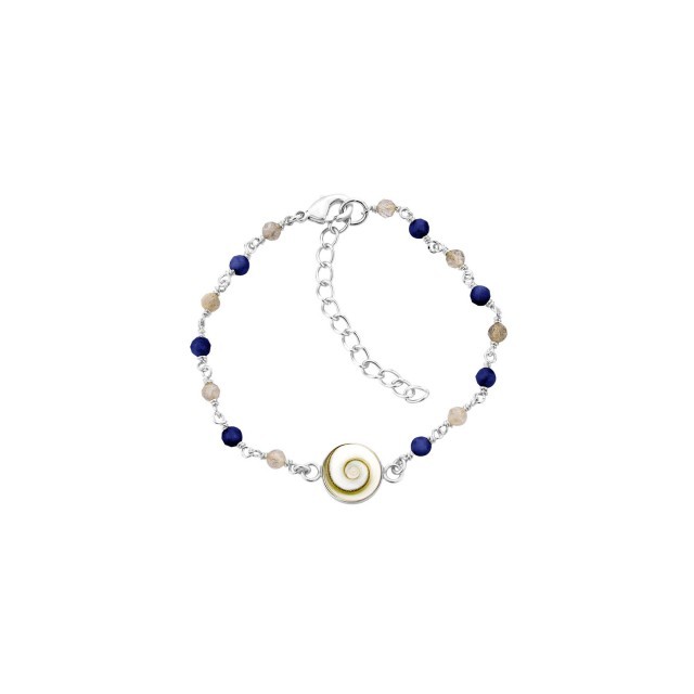 Bracelet œil de Ste Lucie et pierres SBC235