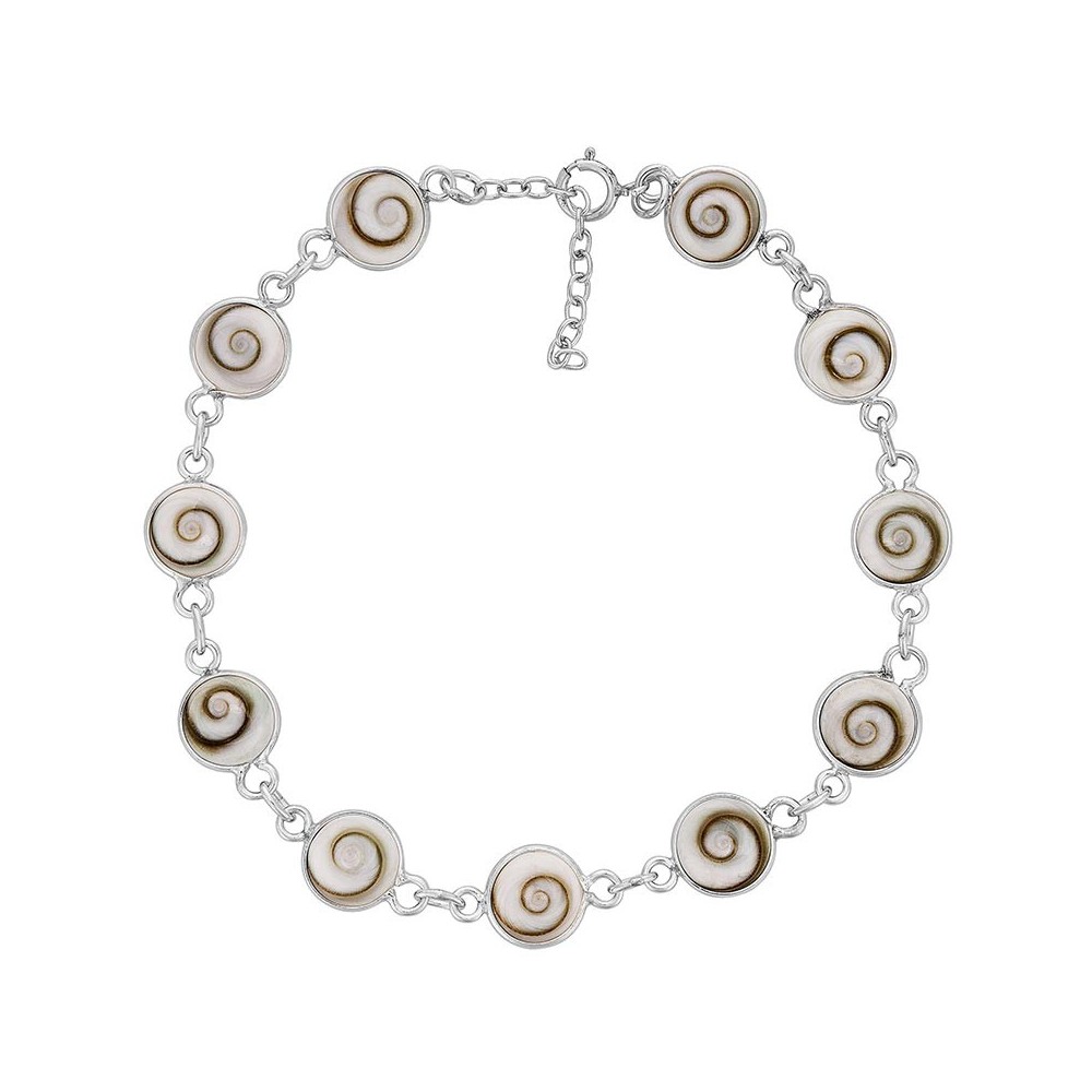 Bracelet chaine argent et oeil de sainte lucie