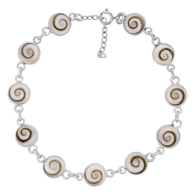 Bracelet chaine argent et oeil de sainte lucie